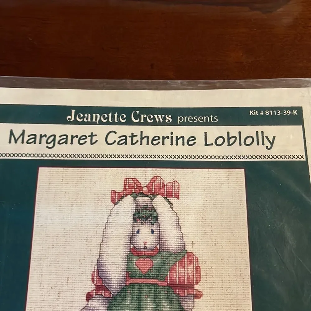 Jeanette Crews ‘Margaret Catherine Loblolly’ Counted Cross Stitch Kit #8…
